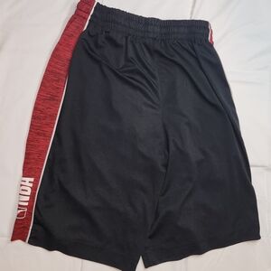 NBA Black and Red Athletic Shorts with Elastic Waistband Size Medium